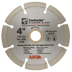 M.K. Diamond  4 in. Dia. Diamond  Segmented Rim Circular Saw Blade  For Cutting Concrete and Masonry 