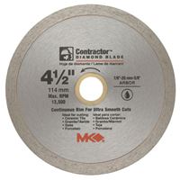 M.K. Diamond  4-1/2 in. Dia. Diamond  Continuous Rim Circular Saw Blade  For Tile and Marble 