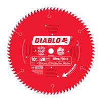 Freud Diablo  10 in. Dia. 80 teeth Carbide Tip  Circular Saw Blade  For Wood, Veneers and Melamine 