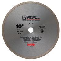 M.K. Diamond  10 in. Dia. Diamond  Continuous Rim Circular Saw Blade  For Tile and Marble 