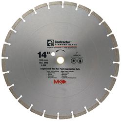 M.K. Diamond  14 in. Dia. Diamond  Segmented Rim Circular Saw Blade  For Cutting Concrete and Masonr 