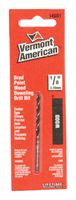 Vermont American  Steel  Reduced Shank  1/8 in. Dia. x 2-3/4 in. L Brad Point Drill Bit  1 pc. 