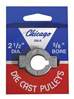 Chicago Die Cast Single V Grooved Pulley A 2-1/2 in. x 5/8 in. Bulk 