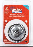 Weiler 3 in. Dia. x 5/8-11 Vortec Pro Steel Cup Brush 1 pc. Knotted 