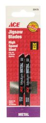 Ace  High Speed Steel  Universal  2-3/4 in. L Jig Saw Blade  17 TPI 2 pk 