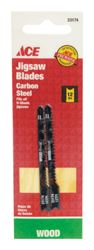 Ace  Carbon Steel  Universal  2-3/4 in. L Jig Saw Blade  12 TPI 2 pk 