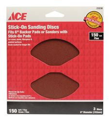 Ace  6 in. Dia. Sanding Disc  150 Grit Fine  Adhesive  3 pk 