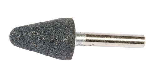 Forney 1-1/8 in. Dia. x 3/4 in. L Aluminum Oxide Stem Mounted Point Cone 38550 rpm 1 pc. 