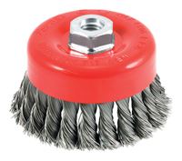 Forney 4 in. Dia. x 5/8 in. Knotted Steel Cup Brush 1 pc. 
