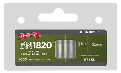 Arrow  BN1820  1-1/4 in. L 18 Ga. Galvanized  Finish  Brad Nails  1,000 pk 