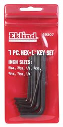 Eklind  SAE  Short Arm  Hex-L Key Set  7 pc. 5/64" to 1/4" 