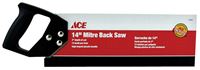 Ace  Mitre Back Saw  14 in. L Plastic Handle 