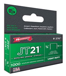 Arrow JT21  Wide  Light Duty Staples  Gray  3/8 in. L 