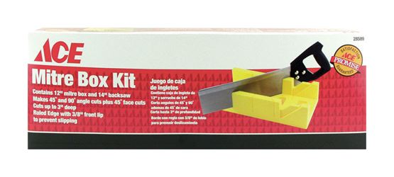 Ace  12 in. L x 3 in. D Plastic  Mitre Box with Back Saw 
