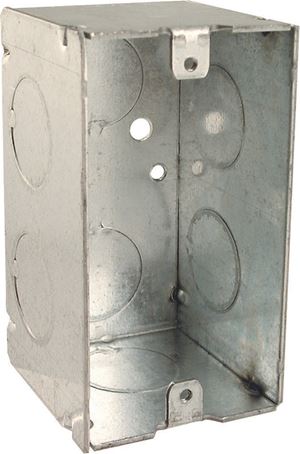 Raco  4 in. H Rectangle  1 Gang  Junction Box  3/4 in. Gray  Steel