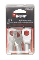 Burndy  Industrial  Ring Terminal  Uninsulated  2/0 AWG 1/2 in. Silver  3 pk 