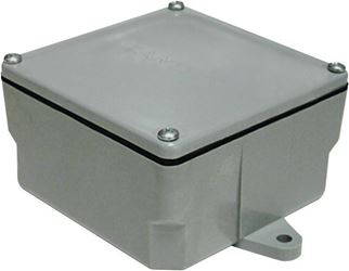 Cantex  4 in. H Square  Junction Box  Gray  PVC 