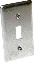 Raco Rectangle Steel 1 gang Box Cover For Single Toggle Switch Gray 