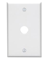 Leviton  1 gang White  Thermoset Plastic  Cable/Telco  Wall Plate  1 pk 