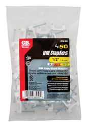 GB  1/2 in. W Zinc-plated  Plastic  Insulated Plastic Staple  50 bag 