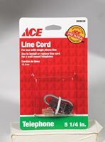 Ace  5.3 ft. L Metallic  Telephone Line Cord 
