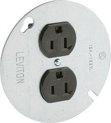 Leviton  Electrical Receptacle  15 amps 5-15R  125 volts Brown 