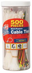 Gardner Bender  4", 6", 8"  L Assorted  Cable Tie  500 pk 