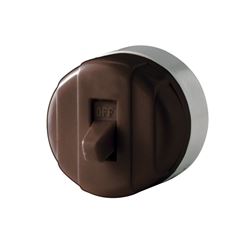 Cooper Wiring  10 amps Toggle  Surface Mount Switch  Brown 