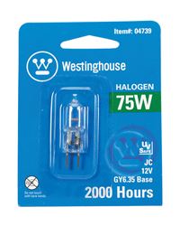 Westinghouse  Halogen Light Bulb  75 watts 1350 lumens Tubular  T4  GY6.35  White  1 pk 
