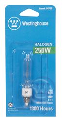 Westinghouse  Halogen Light Bulb  250 watts 4250 lumens Single-Ended  T4  Miniature Candelabra (E11) 
