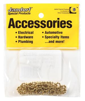 Jandorf Beaded Chain Brass 3 ft. L x 3-13/16 in. H 1 pk