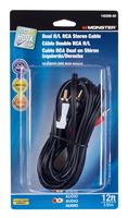 Monster  Just Hook It Up  12 ft. L Dual R/L RCA Stereo Cable  RCA 