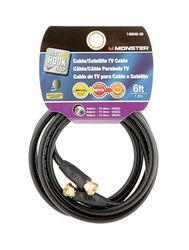 Monster  Just Hook it Up  6 ft. L Video Coaxial Cable 
