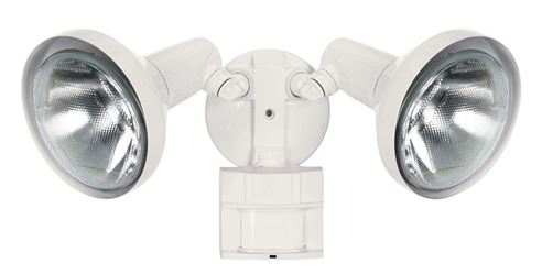 Heath Zenith  White  Metal  Floodlight  Motion-Sensing  PAR 38  300 watts 