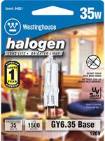 Westinghouse Halogen Light Bulb 35 watts 380 lumens Tubular T4 GY6.35 White 1 pk 