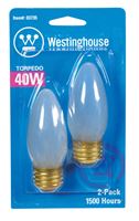Westinghouse  Incandescent Light Bulb  40 watts 350 lumens 2700 K Torpedo  B11  Medium Base (E26)  2 