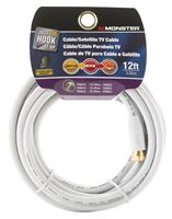 Monster  Just Hook it Up  12 ft. L Video Coaxial Cable 