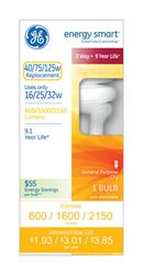 GE  Energy Smart  CFL Bulb  16/25/32 watts 600/1600/2150 lumens Spiral  T3  6 in. L Soft White  1 pk 