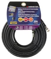Monster  Just Hook it Up  50 ft. ft. L Weatherproof Video Coaxial Cable 