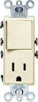 Leviton  1  15 amps Ivory  Decorator  Combination  Switch and Receptacle  1 