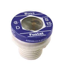 Bussmann  Plug Fuse  15 amps 125 volts 1.16 in. Dia. x 1.25 in. L 2 pk For Residential Load Centers 