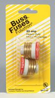 Bussmann  Time Delay Plug Fuse  20 amps 125 volts 1.16 in. Dia. 2 pk For Small Motor Overload Protec 