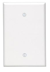 Leviton  1 gang White  Thermoset Plastic  Blank  Wall Plate  1 pk 