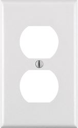 Leviton  1 gang White  Thermoset Plastic  Duplex Outlet  Wall Plate  1 pk 