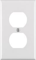 Leviton 1 gang White Thermoset Plastic Duplex Outlet Wall Plate 1 pk 