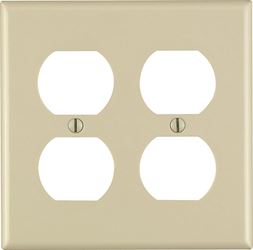 Leviton  2 gang Ivory  Thermoset Plastic  Duplex Outlet  Wall Plate  1 pk 