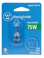 Westinghouse Halogen Light Bulb 75 watts Tubular JCD GY8.6 White 6 pk 