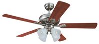 Westinghouse  Swirl  Ceiling Fan  52 in. W Brushed Nickel 