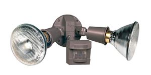 Heath Zenith  Bronze  Plastic  Floodlight  Motion-Sensing  Incandescent  120 volts 300 watts