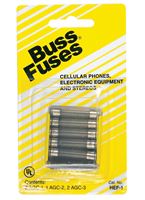 Bussmann  Glass Tube Fuse  Assorted amps 250 volts 1/4 in. Dia. x 1-1/4 in. L 5 pk For Communication 